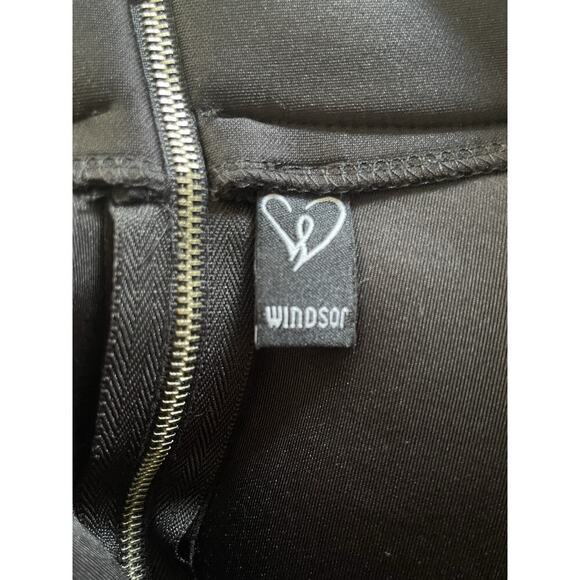 Windsor Womens Skater Mini Skirt Black Scuba Knit Ballet Core Cocktail Flirty - Picture 7 of 9